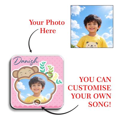 Personalised Musical Fridge Magnet with Custom Photo, Name & Song  Rechargeable Battery, Type-C USB Charging | Birthday Gift for Kids & Music Lover Boy